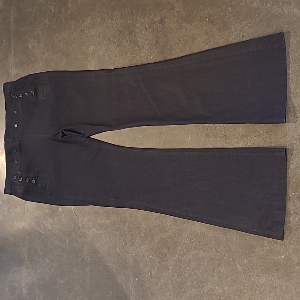 RALPH LAUREN SAILOR MARINE WIDE LEG JEANS - Picture 2 of 10
